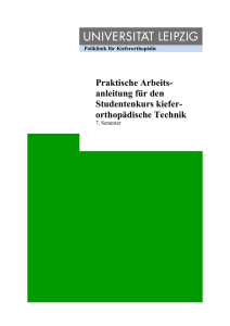 Praktische Arbeits- anleitung für den Studentenkurs kiefer