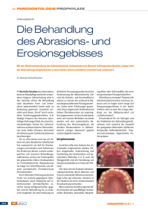 Die Behandlung des Abrasions- und Erosionsgebisses