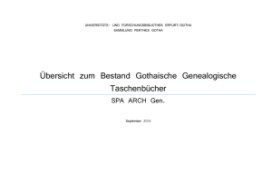 Übersicht zum Bestand Gothaische Genealogische Taschenbücher