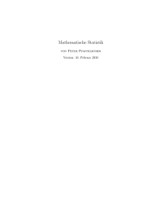 Mathematische Statistik - Abteilung für Mathematische Stochastik