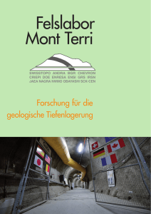 Broschüre zum Felslabor Mont Terri