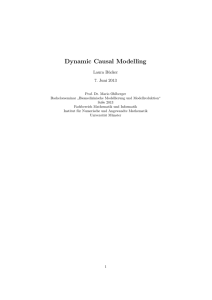 Dynamic Causal Modelling - Fachbereich Mathematik und Informatik