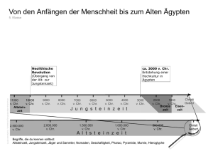 Von den Anfängen der Menschheit bis zum Alten Ägypten