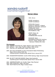 Meriam Abbas - Sandra Rudorff Künstleragentur