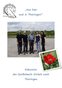 Nur hier und in Thüringen! - GeoBotanik