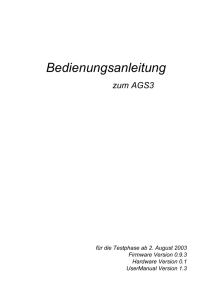 AGS3 Manual