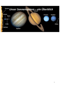 Unser Sonnensystem – ein Überblick