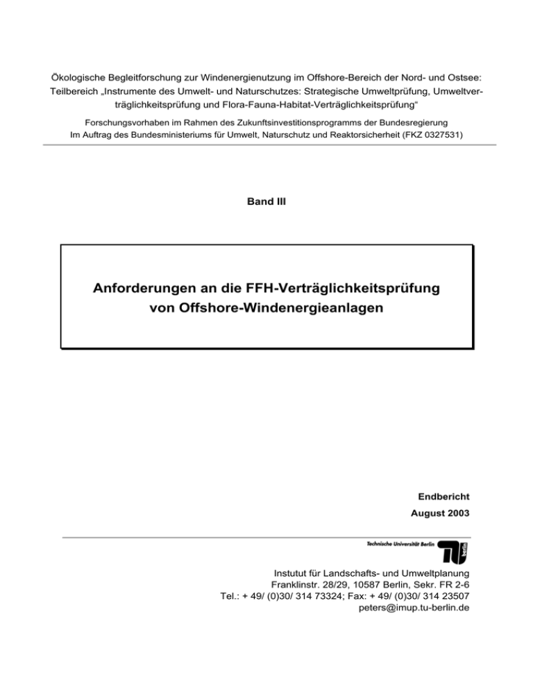 Informationen Zu FFH- Und Vogelschutzgebieten In Nord