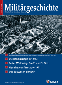 Die Balkankriege 1912/13 Erster Weltkrieg: Die 2. und 3. OHL
