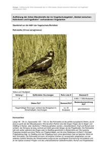 Auflistung der Arten-Steckbriefe der im Vogelschutzgebiet „Selztal