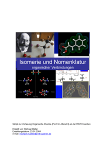 Skript zur Vorlesung Organische Chemie