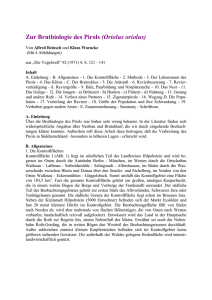 Zur Brutbiologie des Pirols (Oriolus oriolus)