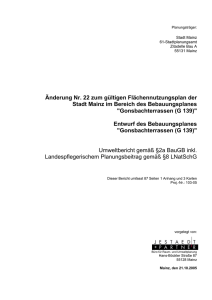 Änderung Nr. 22 zum gültigen Flächennutzungsplan der Stadt