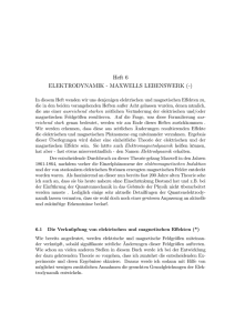 Heft 6 ELEKTRODYNAMIK - MAXWELLS LEBENSWERK (-)