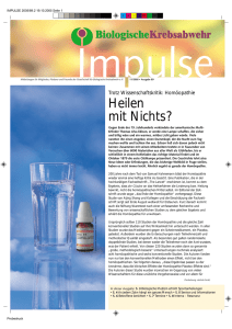 Impulse 4/2005 - Gesellschaft für Biologische Krebsabwehr