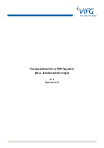 Finanzmarktbericht zu ÖPP-Projekten