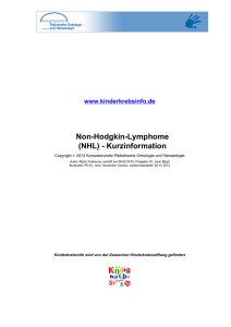 Non-Hodgkin-Lymphome (NHL) - Kurzinformation