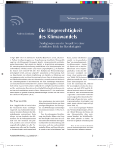 Die Ungerechtigkeit des Klimawandels