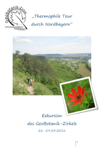 Thermophile Tour durch Nordbayern - GeoBotanik