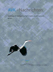 AVK - Nachrichten - Arbeitsgemeinschaft für Vogelkunde und