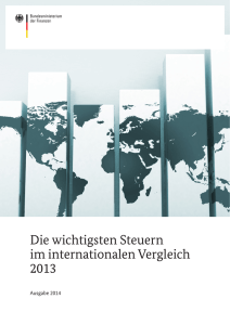 Die wichtigsten Steuern im internationalen Vergleich 2013