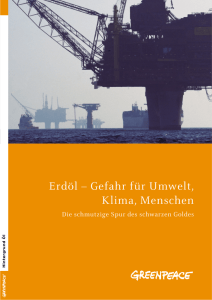 Erdöl – Gefahr für die Umwelt