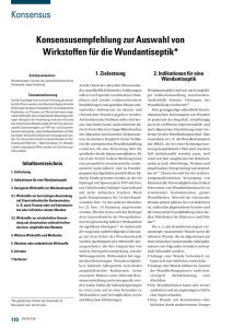 Antiseptika - Konsensusdokument 2004