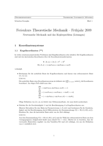 Ferienkurs Theoretische Mechanik – Frühjahr 2009