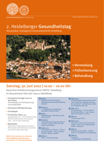 2. Heidelberger Gesundheitstag - UniversitätsKlinikum Heidelberg
