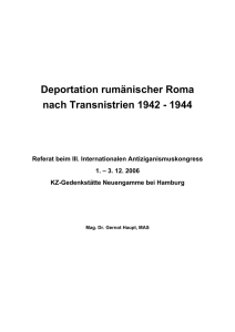 Deportation rumänischer Roma nach Transnistrien 1942