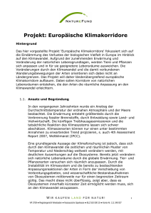 Projekt: Europäische Klimakorridore