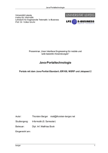 Java-Portaltechnologie - Informatik Uni Leipzig