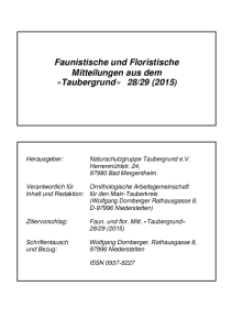 Fauna+Flora 2015 - Naturschutzgruppe Taubergrund eV