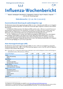 Influenza Wochenbericht KW7 2017