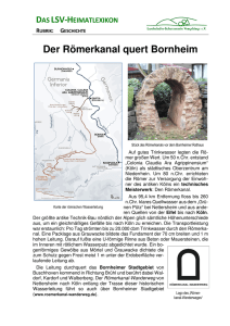 Der Römerkanal quert Bornheim - LSV