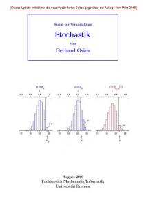 Update Stochastik-Skript - Mathematik, Uni-Bremen