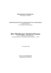 Der Nürnberger Juristen-Prozess - Universidade Católica Portuguesa