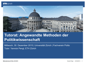 Tutorat: Angewandte Methoden der Politikwissenschaft