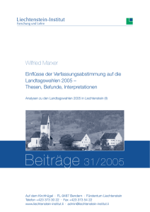 Einflüsse der Verfassungsabstimmung auf die Landtagswahlen 2005