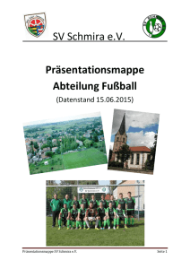 Präsentationsmappe SV Schmira e.V. zum herunterladen!!!