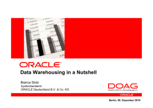 Data Warehousing in a Nutshell