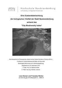 City Biodiversity Index - Hochschule Neubrandenburg