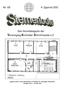 Nr. 65 4. Quartal 2011 Das Vereinsmagazin der Vereinigung