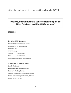 Abschlussbericht: Innovationsfonds 2013
