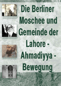 Die Berliner Moschee und Gemeinde der Lahore - MJB