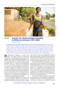 3.1.9 Aspekte der Niederschlagsvariabilität in Afrika im Zeitraum