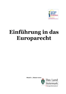 Einführung in das Europarecht - Europa Steiermark