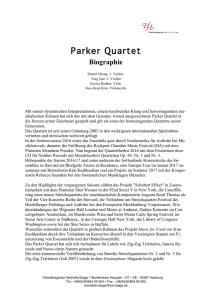 Parker Quartet - Künstleragentur Henriette Haage