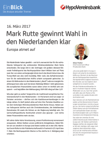 Mark Rutte gewinnt Wahl in den Niederlanden klar