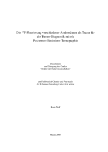Die 18F-Fluorierung verschiedener Aminosäuren als Tracer für die